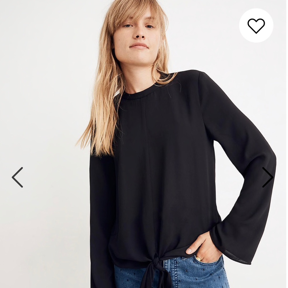Madewell Bell Sleeve Tie Top